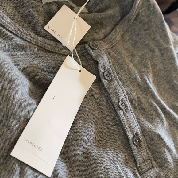 Vince henley long sleeve shirt cinder men new XXL - Picture 2 of 4